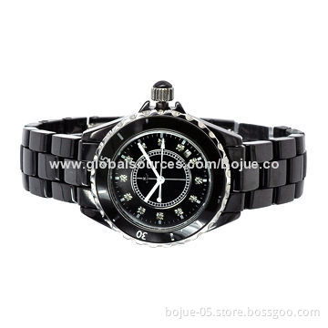 Ceramic/Chronograph Watch, 3ATM Waterproof, CE/RoHS Mark
